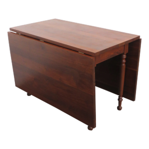 Early 1900s Walnut Drop Leaf Dining Dinette Table 5788