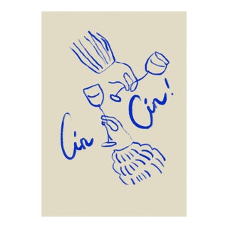 Contemporary Naive Lines Giclee Print For Sale