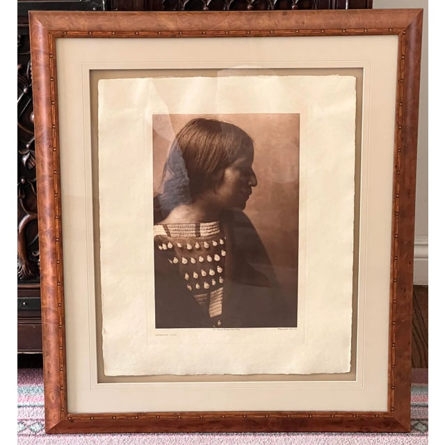 Framed Edward Curtis Arikara Girl C 1908 Christopher Cordozo For Sale - Image 13 of 13