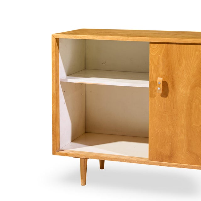 Brown Stanley Young for Glenn of California Mid Century Walnut Sliding Door Credenza For Sale - Image 8 of 10