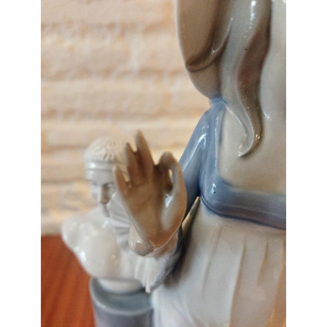 Gray Romantic Style Porcelain Figure by Piezzas, 1960s For Sale - Image 8 of 15