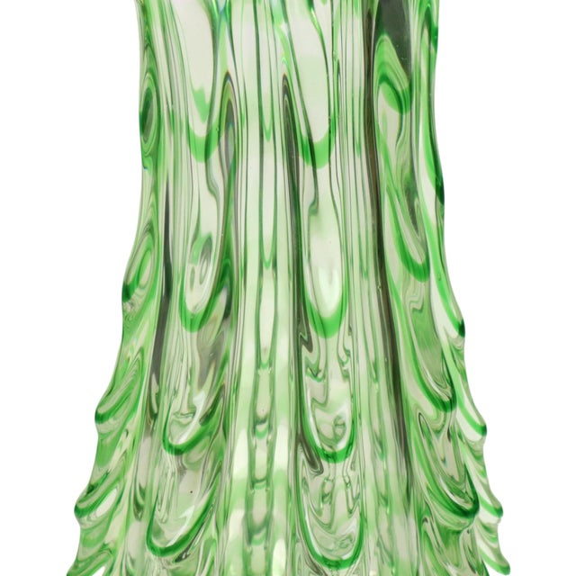 Large Vintage Green Glass Vase, 1960s For Sale - Image 16 of 18
