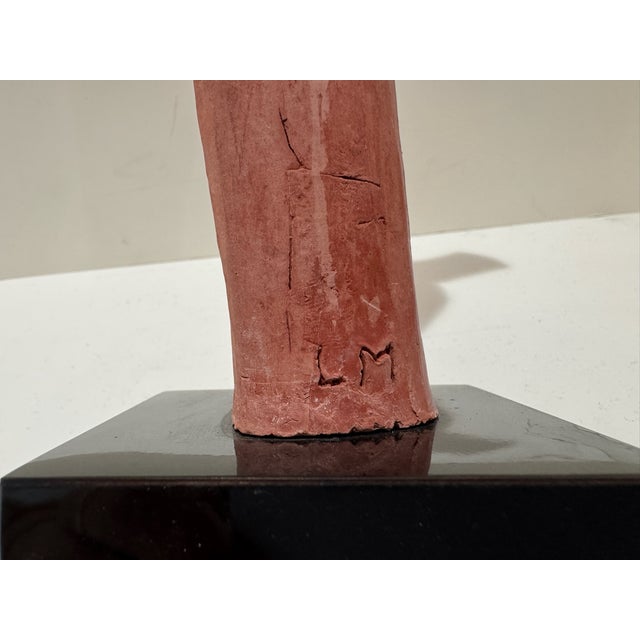 Terra Cotta 1960s Larry Mohr Terracotta Modern Abstract Figurative Sculpture Signed From Artist Estate For Sale - Image 8 of 9