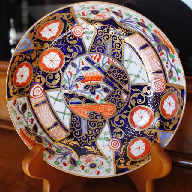 Derby Early 19th Century Gilt Imari Cup and Saucer For Sale - Image 6 of 13