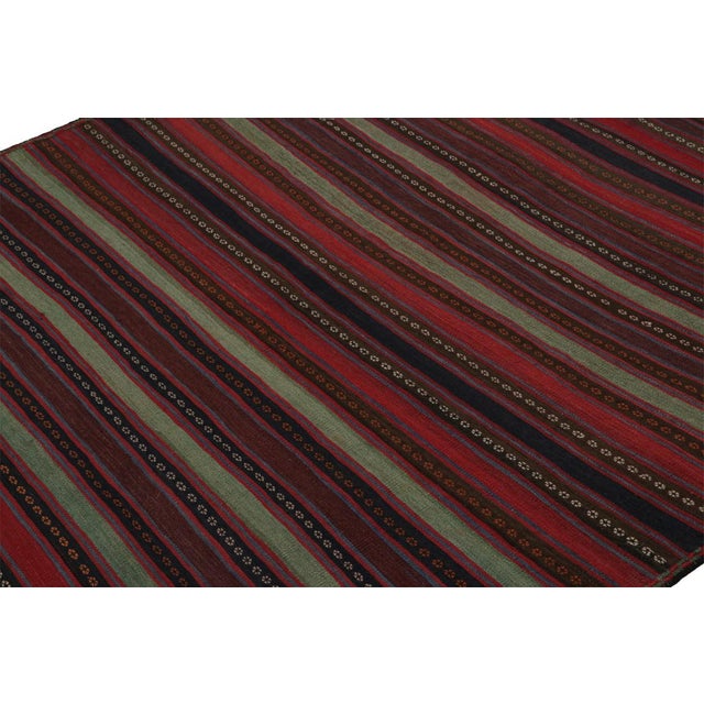 Vintage Afghan Tribal Kilim Rug with Colorful Stripes, from Rug & Kilim Description: Hand knotted in wool, this 6x12...