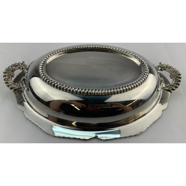 1960s Vintage Silverplate Serving Dish For Sale - Image 10 of 13