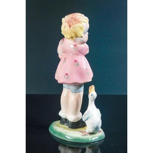 Girl with Puppy and Goose Figurine For Sale - Image 18 of 18