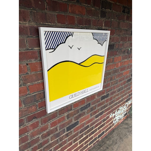 Paper Roy Lichtenstein “Guild Hall East Hampton” Poster, Signed & Numbered, 1980 – Framed For Sale - Image 7 of 12