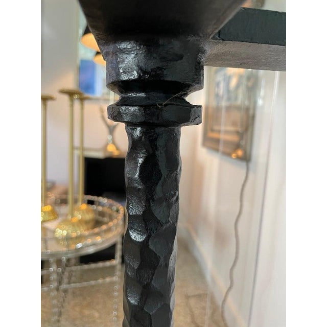 Metal Diego Giacometti Style Wrought Iron Console Table For Sale - Image 7 of 12