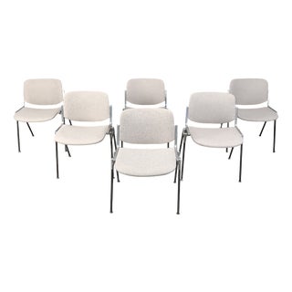 Vintage DSC 106 Side Chairs by Giancarlo Piretti for Castelli, 1970s, Set of 6 For Sale