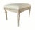 Antique Gustavian Carved Painted and Upholstered Stool For Sale In Tampa - Image 6 of 8