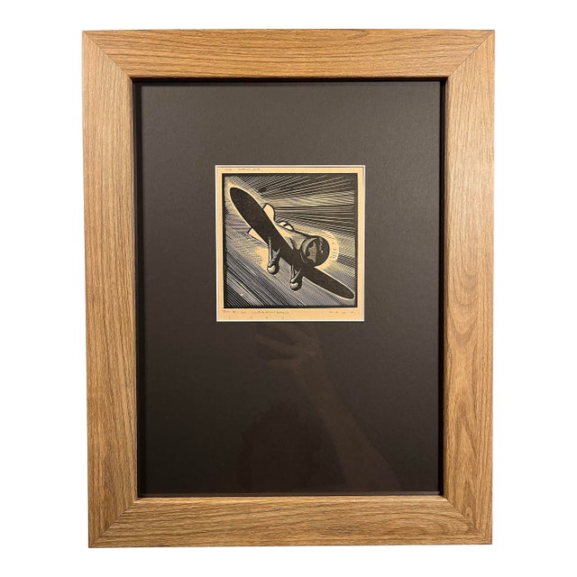 2007 Earl M. Washington Hawai Open Edition Wood Block Print After Howard Cook, Framed For Sale