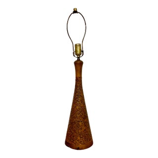 1970s Mid-Century Modern Conical Cork Lamp For Sale