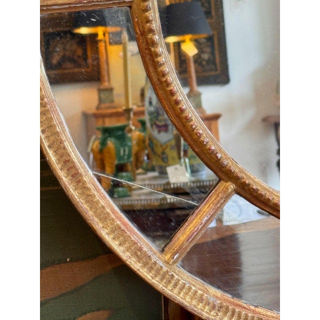 Late 18th Century 18th Century George III Giltwood Circular Mirror For Sale - Image 5 of 9
