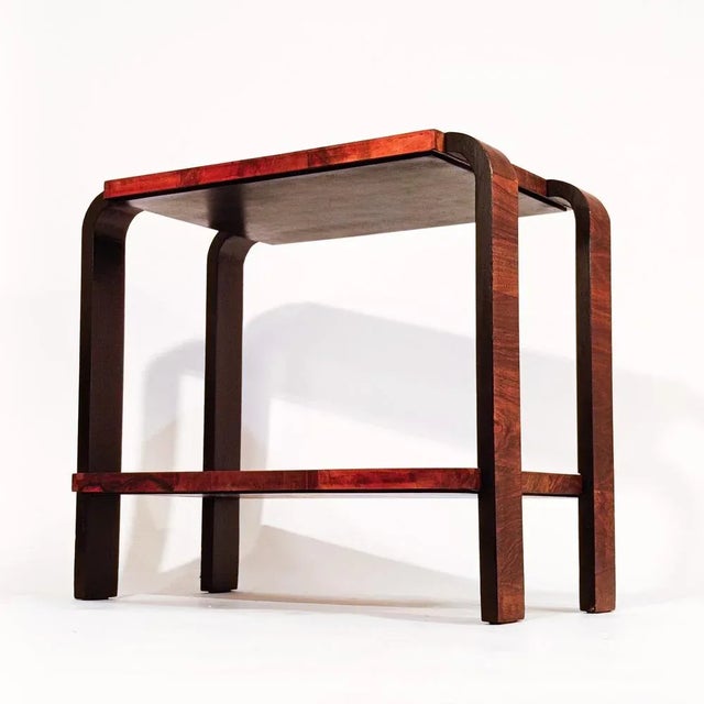 1930s Art Deco Italian Sculptural Side Table in the style of Osvaldo Borsani, 1930s For Sale - Image 5 of 14