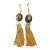 1960s Japanese Marble Scroll Weights With Silk Tassels For Sale
