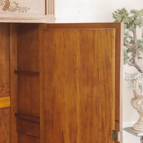 Antique Louis XVI Style Oak Mirrored Cabinet, 1900s For Sale - Image 10 of 13