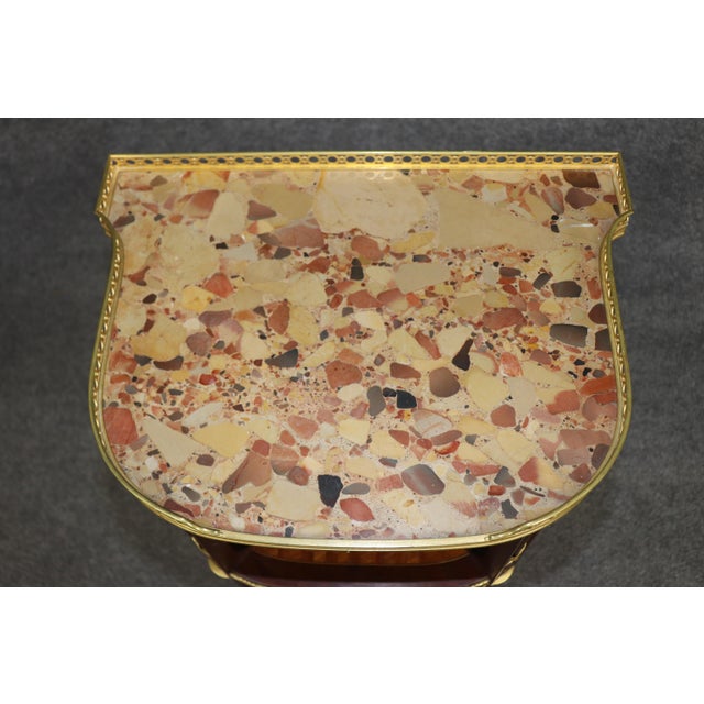 Late 19th Century Pair of French Bronze and Marble Top Night Stands Attributed to François Linke For Sale - Image 5 of 11