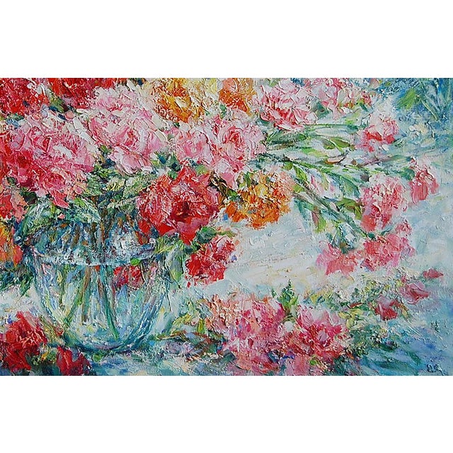 Impressionist Oil Painting Sunny Roses Kotmin Olga For Sale - Image 3 of 6