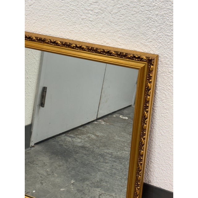 Gold Ornate Gold Framed Mirror, Vintage For Sale - Image 8 of 12