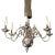Flemish Baroque Style Silver Plated Cast Bronze Six Light Chandelier Netherlands Circa 1870 For Sale