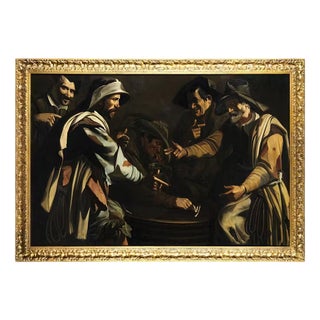 Master of the Flagellation of Cesena, The Morra Players, 1620, Oil on Canvas, Framed For Sale