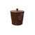 Asian Vintage Brown Simple Cylindrical Plain Zisha Clay Teapot Art Display For Sale - Image 3 of 9