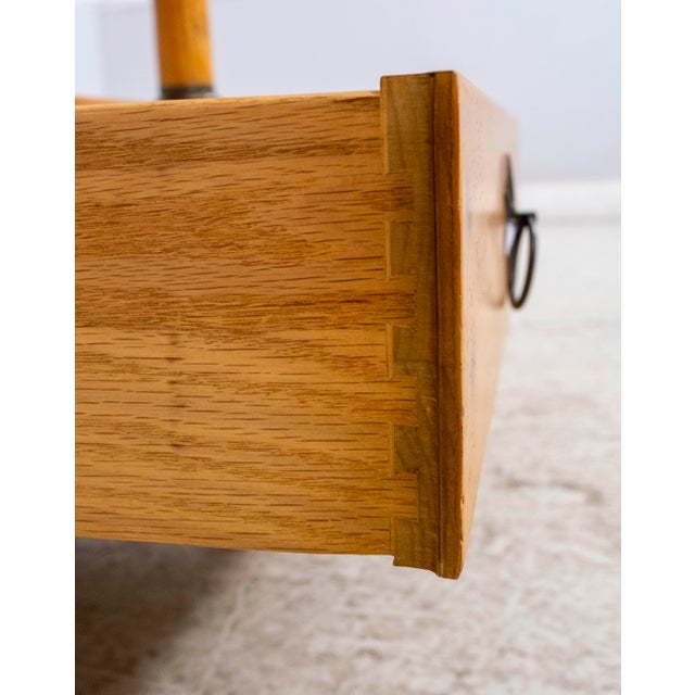 Baker Furniture Company Baker Milling Road Tavertine Top Pine Nightstand For Sale - Image 4 of 15