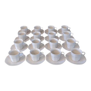 Art Deco Demitasse Coffee Cups & Saucers- 32 Pieces For Sale