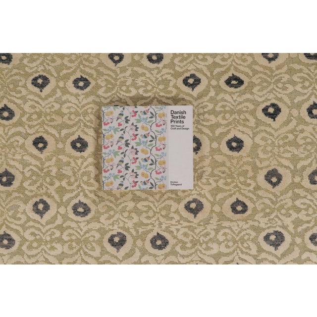 Rug & Kilim’s Block Print Rug With Floral Lattice in Beige-Brown & Charcoal For Sale - Image 9 of 10
