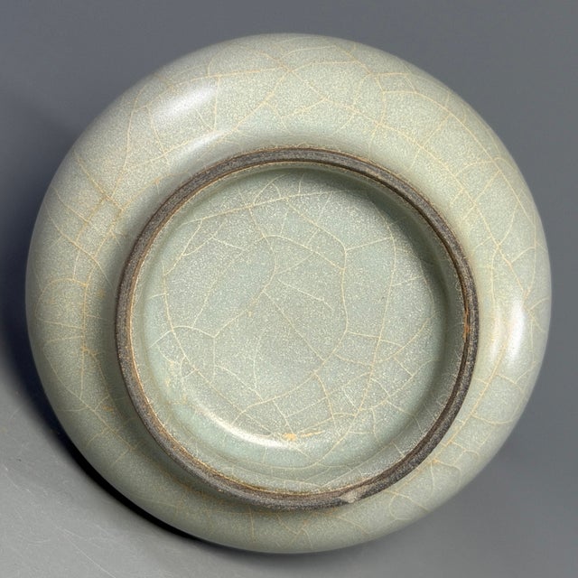 Antique Chinese Official‑Style Celadon Arrow Vase With Tubular Handles For Sale - Image 6 of 6