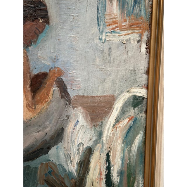 Gustaf Sjöö, Portrait of a Woman, 1950s, Oil on Panel, Framed For Sale - Image 7 of 18