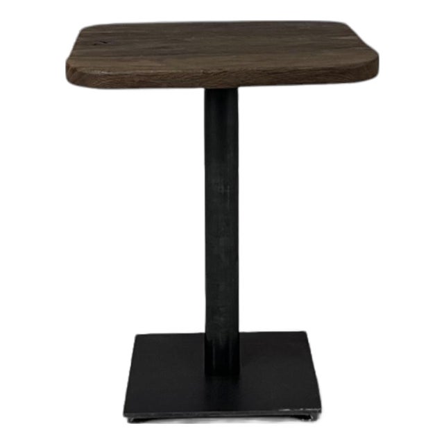 1960s Reclaimed Oak French Bistro Table (2 of 2) For Sale