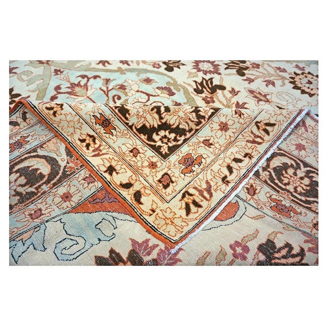 Persian Farahan Wool 10X14 Ivory, Black, Brown & Blue Handmade Area Rug #1141190 For Sale In Houston - Image 6 of 8