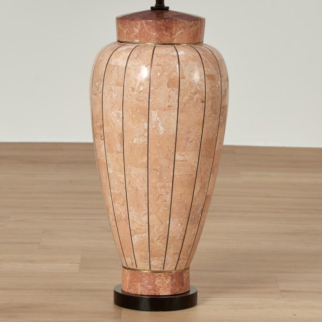 Mid Century Tessellated Marble Table Lamps For Sale - Image 4 of 8