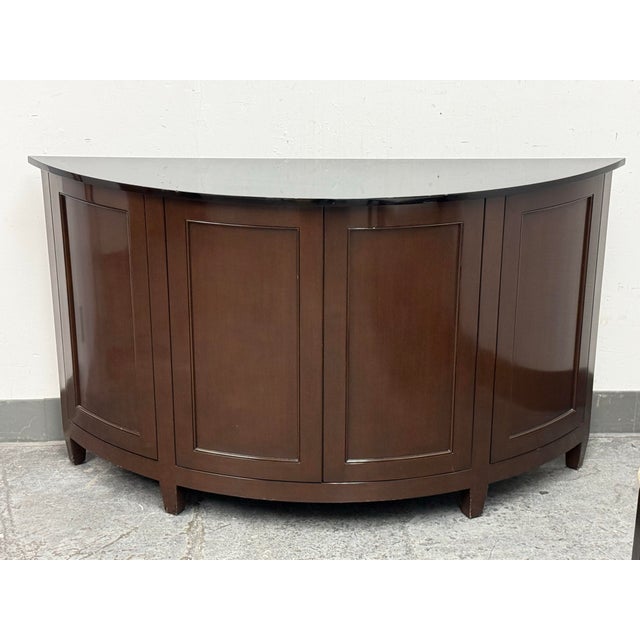 Traditional Nancy Corzine Harlequin Demilune Buffet For Sale - Image 3 of 12