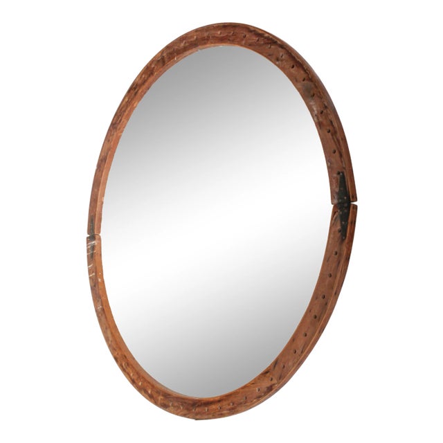 Rustic Oak Circle With Hinges, American Circa 1910 For Sale