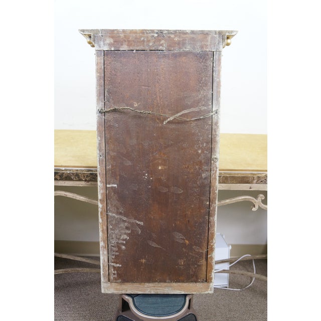 Antique Federal Regency Giltwood Trumeau Eglomise Reverse Painted Pier Mirror For Sale - Image 13 of 16