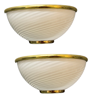 Murano Glass Sconces from Venini, 1970s, Set of 2