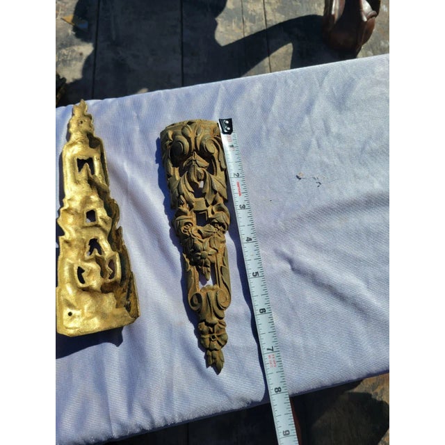 Share 19th C French Ormolu Bronze Mounts Pair Gilt Gold Furniture Appliques For Sale - Image 9 of 10