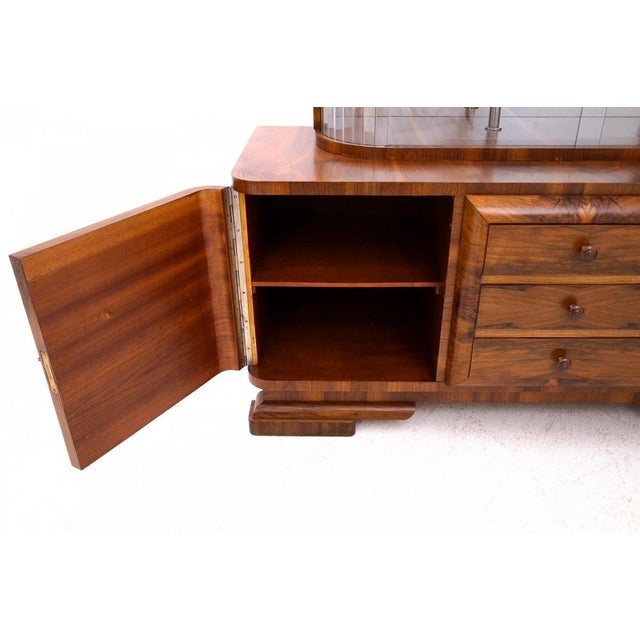 Wood Art Deco Display Case, Poland, 1940s For Sale - Image 7 of 11