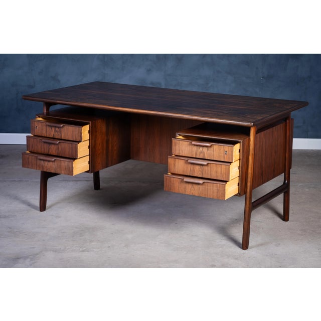Gunni Omann Rosewood Desk by Gunni Omann for Omann Jun Møbelfabrik, 1960s For Sale - Image 4 of 14