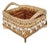 Vintage Coastal Bamboo & Cowry Basket Small For Sale