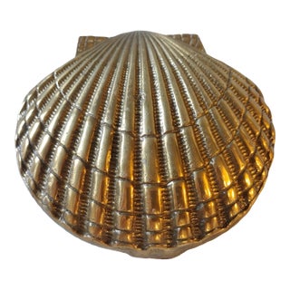 Mid 20th Century Brass Seashell Door Knocker For Sale