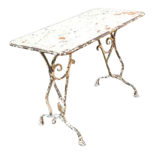 19th Century Arras French Iron Table With Horse Hoof Feet