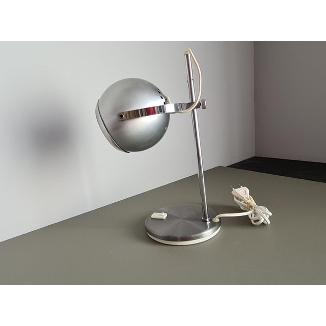 Metal Mid-Century Modern French Eyeball Desk Lamp, 1970 For Sale - Image 7 of 10