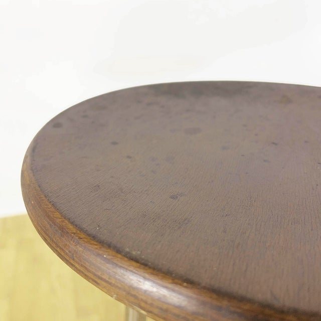 Industrial Stools in Tubular Steel and Plywood Seat, 1960s, Set of 2 For Sale - Image 13 of 18