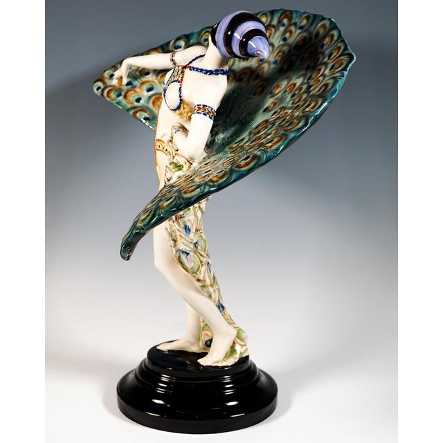 One of the most extraordinary and decorative models that goldscheider ever has produced: depiction of an exotic dancer...