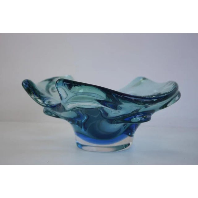 Mid-Century Modern Czech Art Glass Bowl by Chribska, 1960s For Sale - Image 4 of 13