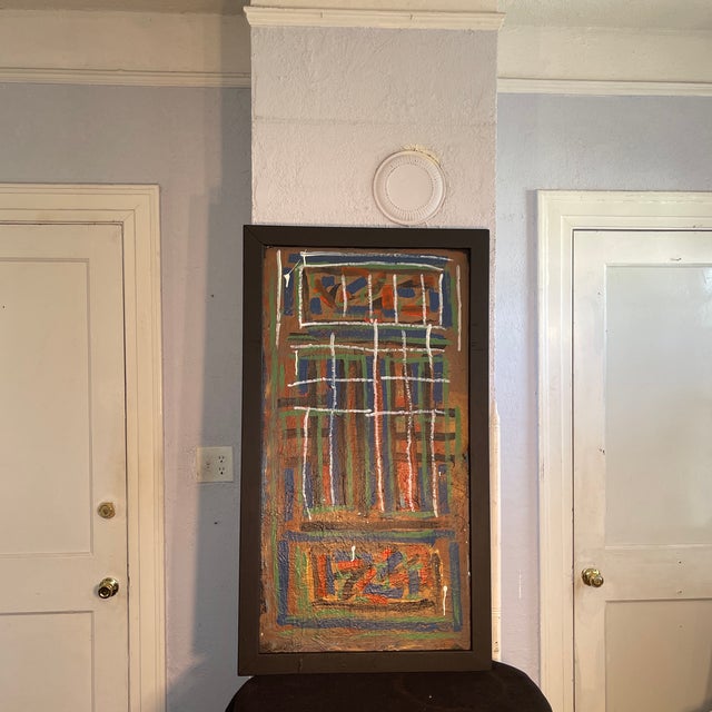 Orange After Purvis Young by John Frates, Mid Century Modern Abstract For Sale - Image 8 of 8